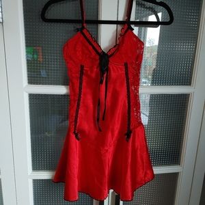3/$25 - H&M Red Satin Babydoll/Lingerie